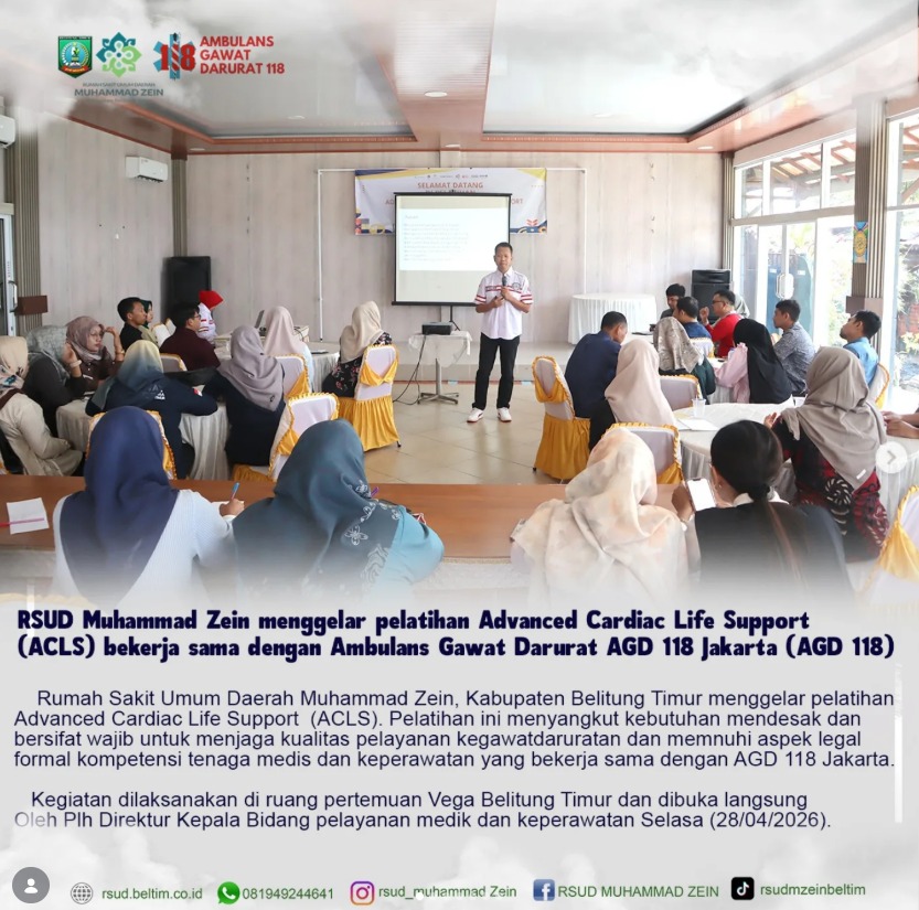 RSUD Muhammad Zein Gelar Pelatihan Advanced Cardiac Life Support (ACLS) Bersama AGD 118 Jakarta