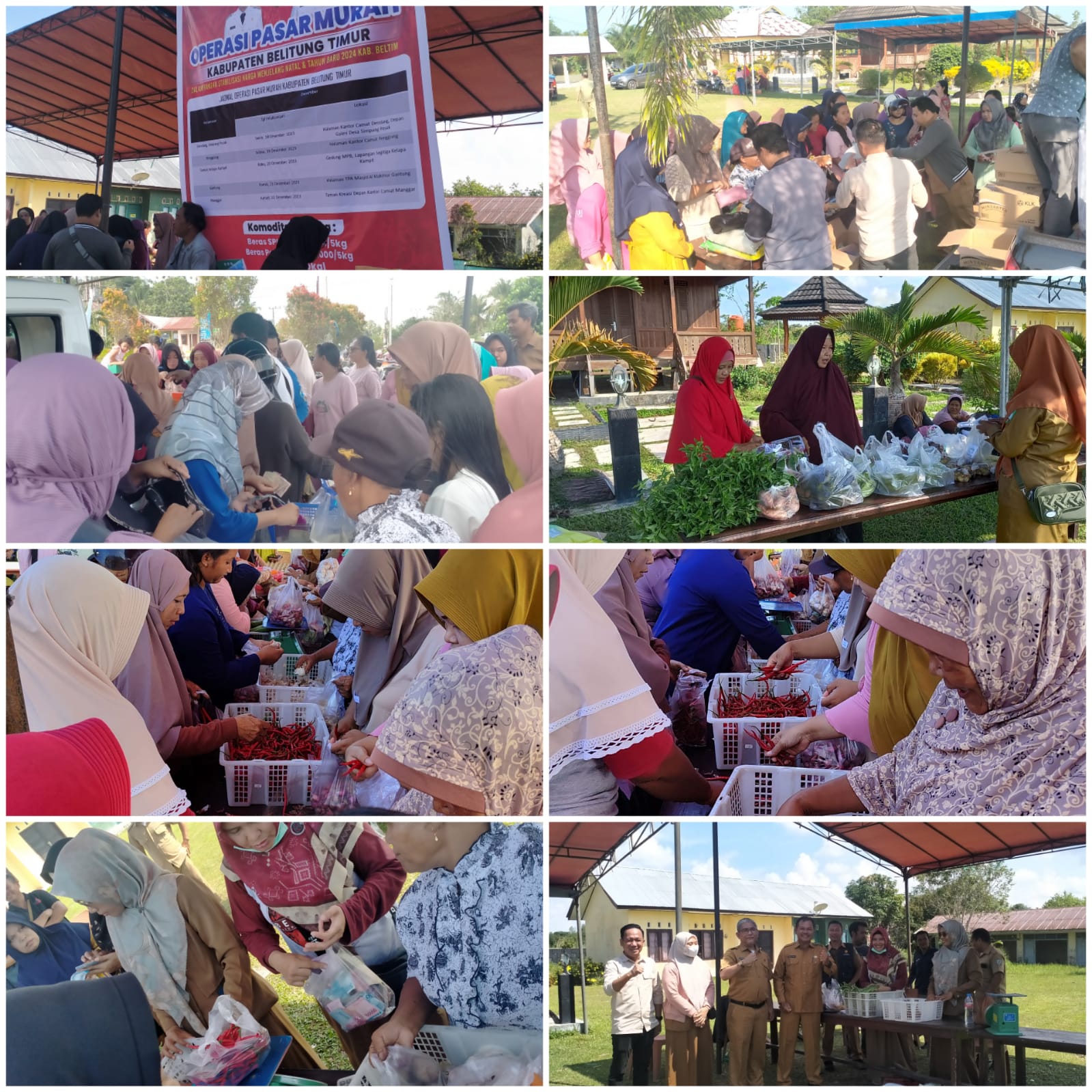 Operai Pasar Murah Kecamatan Simpang Pesak di serbu Ibu-ibu