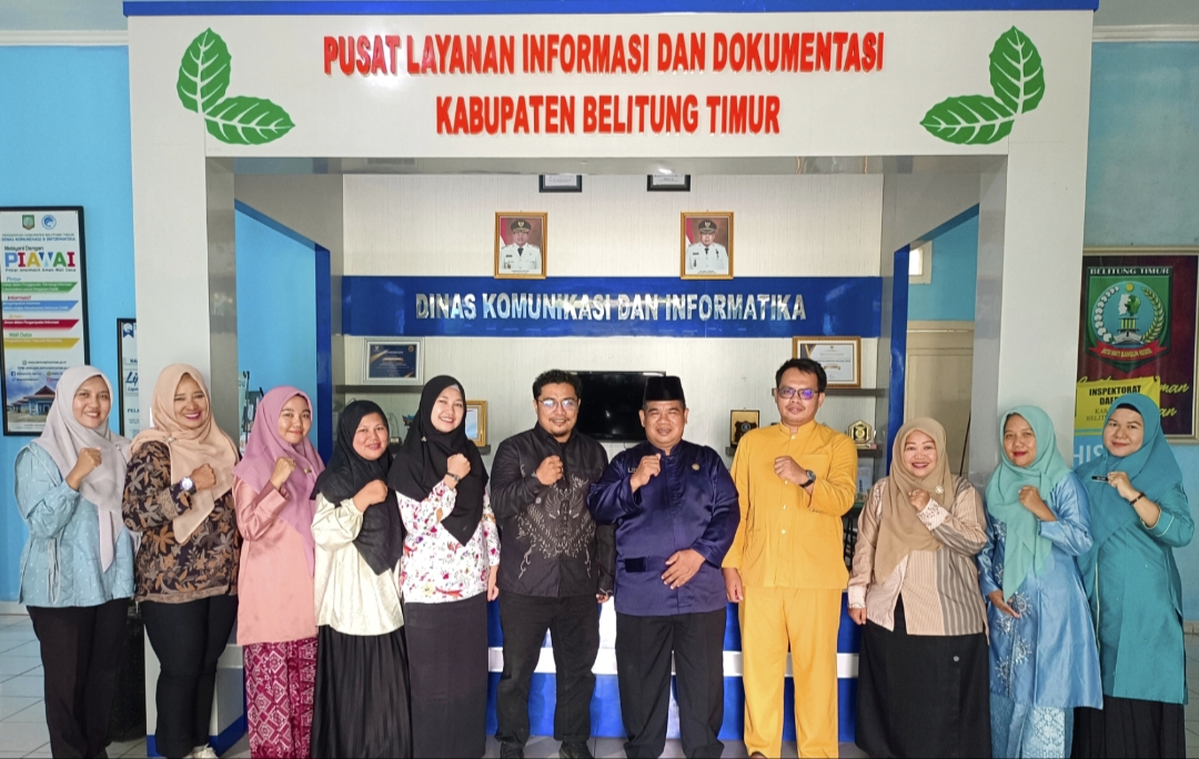 DiskominfoSP Beltim Terima Kunjungan Kerja Bagian Kepegawaian Diskominfo Belitung