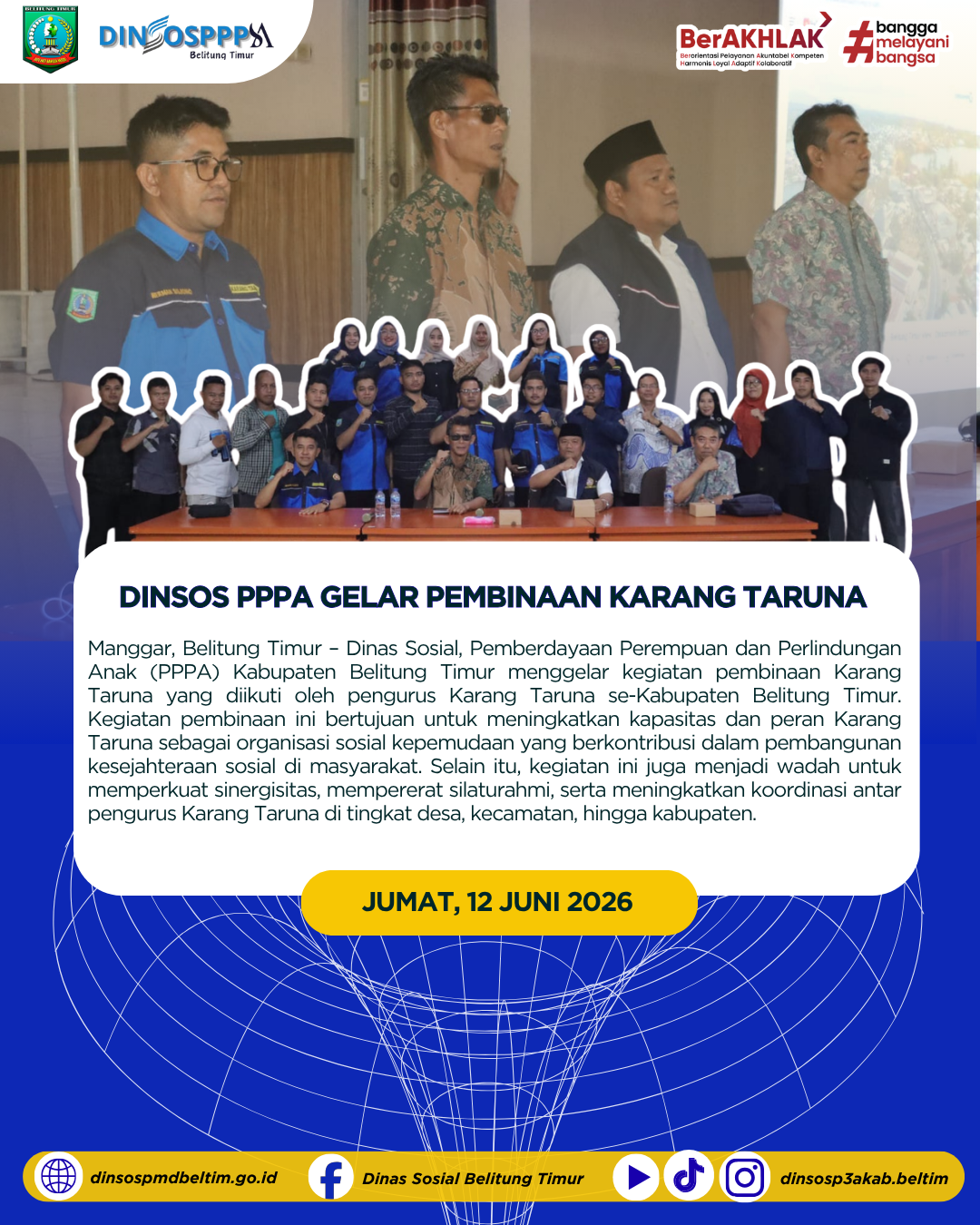 Dinsos PPPA Gelar Pembinaan Karang taruna