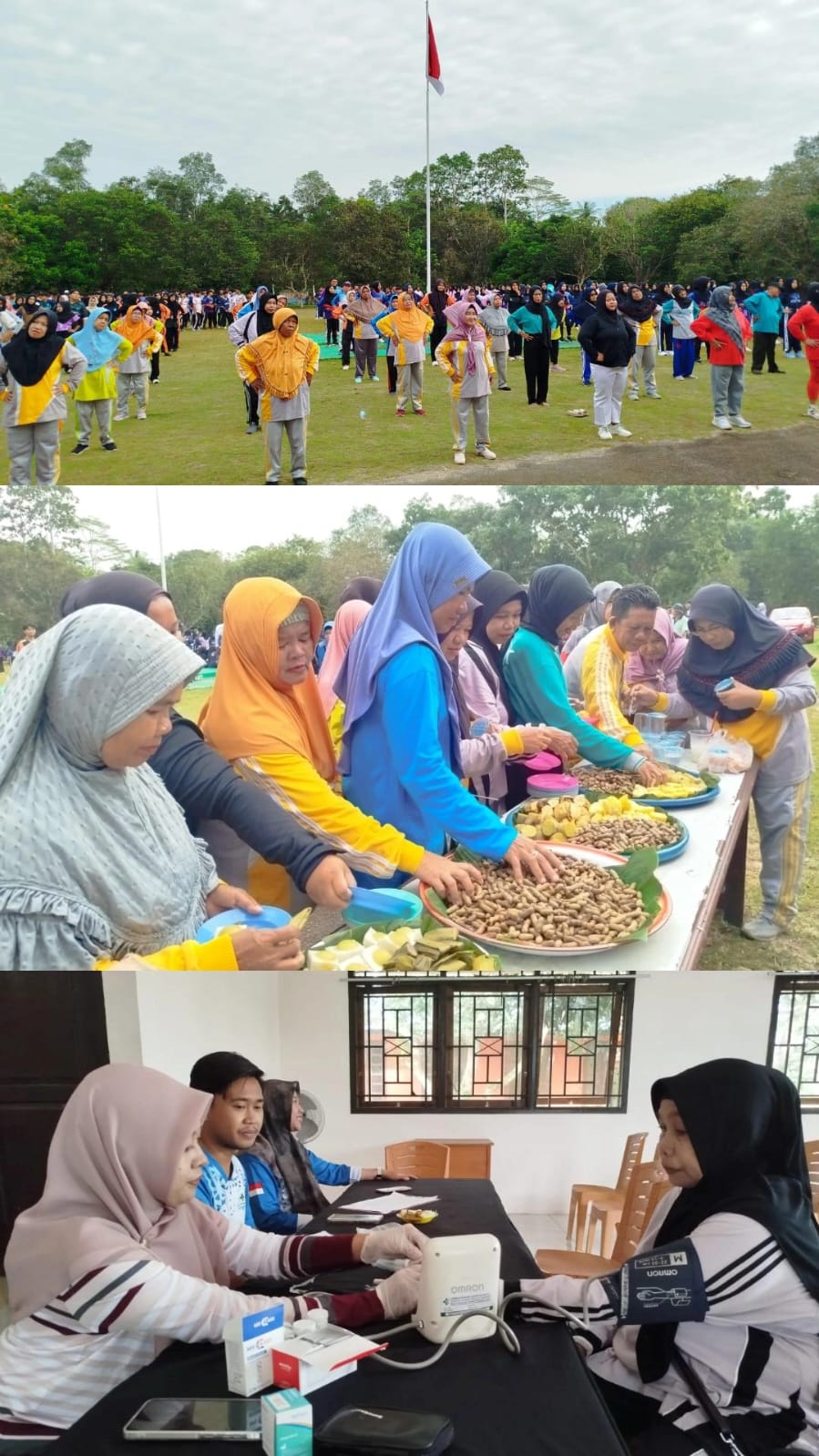 Meriahkan Hari Jadi Ke-23 Beltim, Kecamatan Simpang Pesak Gelar Senam Bersama dan CKG