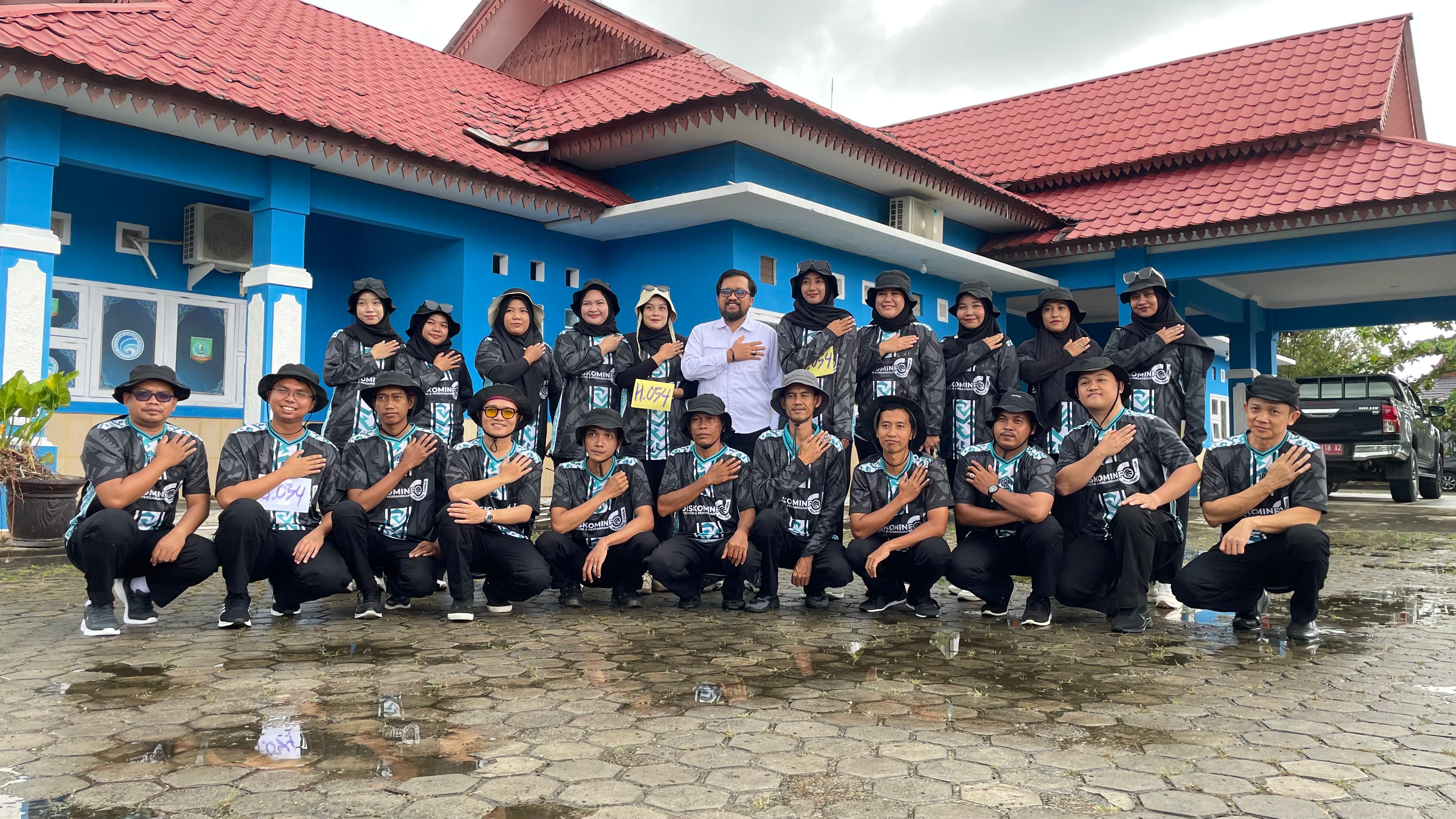 Diskominfo SP Beltim Ikut Meriahkan Lomba Gerak Jalan HUT ke-80 Kemerdekaan RI