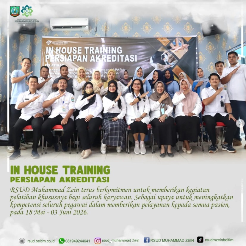 RSUD Muhammad Zein Selenggarakan In House Training Persiapan Akreditasi Tahun 2026