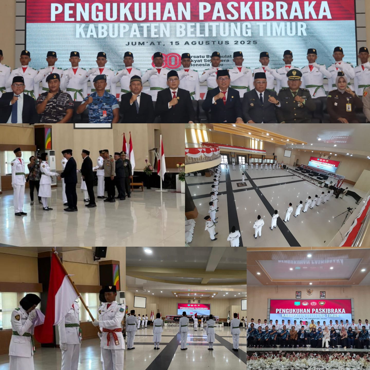Pemerintah Belitung Timur Kukuhkan Paskibraka 2025