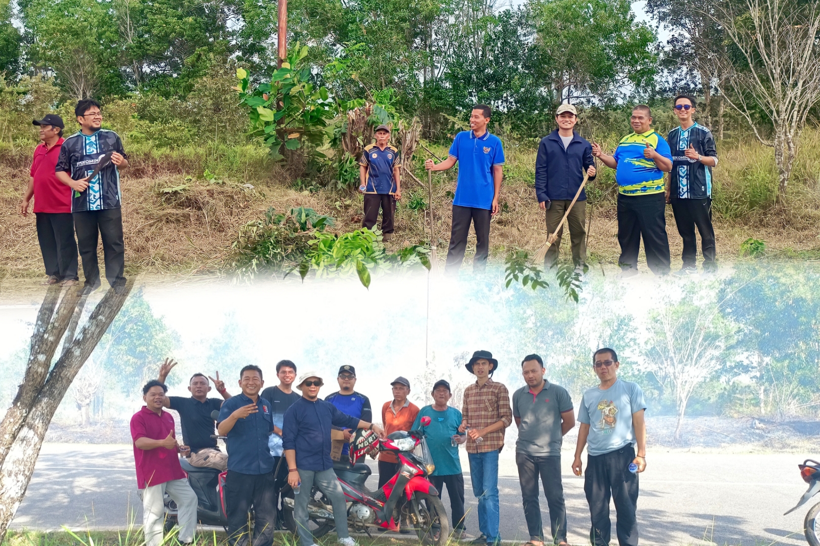 DiskominfoSP Beltim Turut Berpartisipasi dalam Kegiatan Gotong Royong di Kawasan Hutan Kota Manggar