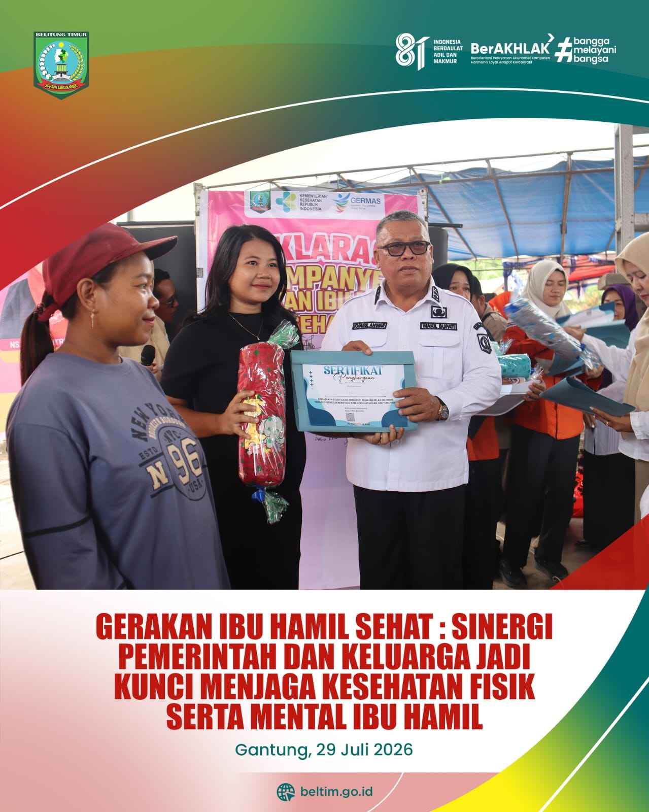 GERAKAN IBU HAMIL SEHAT : SINERGI PEMERINTAH DAN KELUARGA JADI KUNCI MENJAGA KESEHATAN FISIK SERTA MENTAL IBU HAMIL