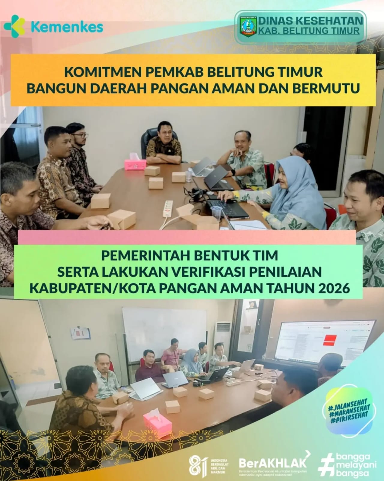 KOMITMEN PEMKAB BELITUNG TIMUR BANGUN DAERAH PANGAN AMAN DAN BERMUTU