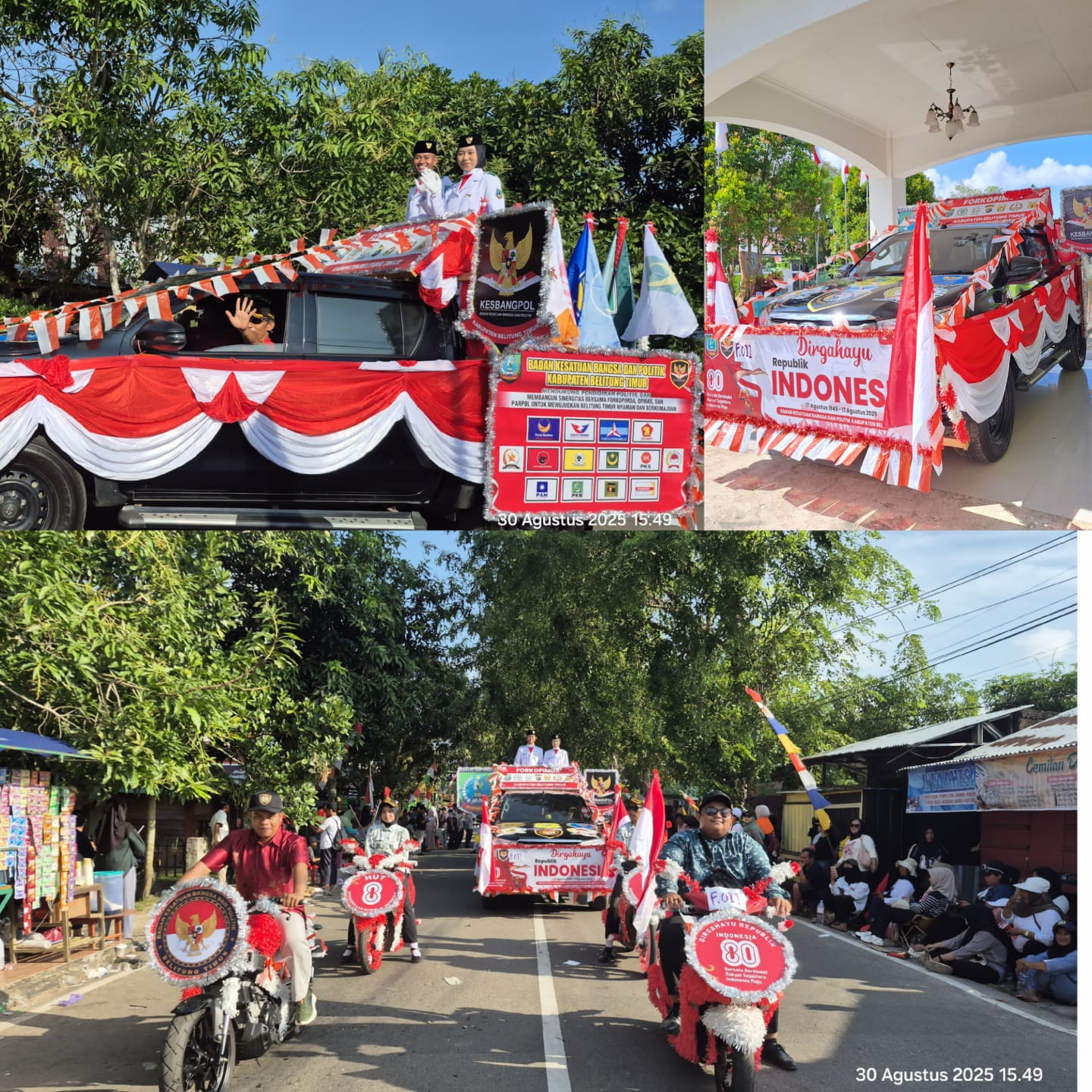 BAKESBANGPOL BELTIM IKUT MEMERIAHKAN PAWAI PEMBANGUNAN KABUPATEN BELITUNG TIMUR 