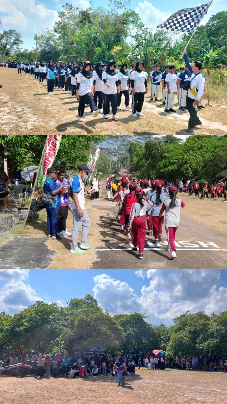Lomba Gerak Jalan Tepat Waktu Meriahkan HUT Ke-81 RI di Kecamatan Simpang Pesak