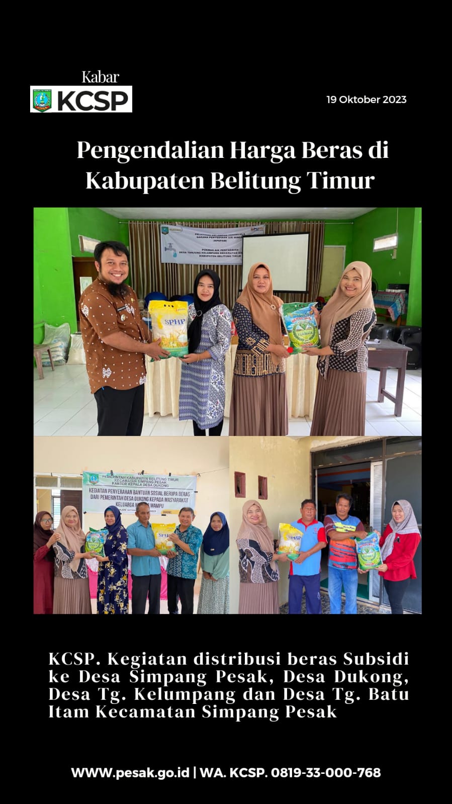 Pengendalian Harga Beras di Kecamatan Simpang Pesak Kab. Belitung Timur