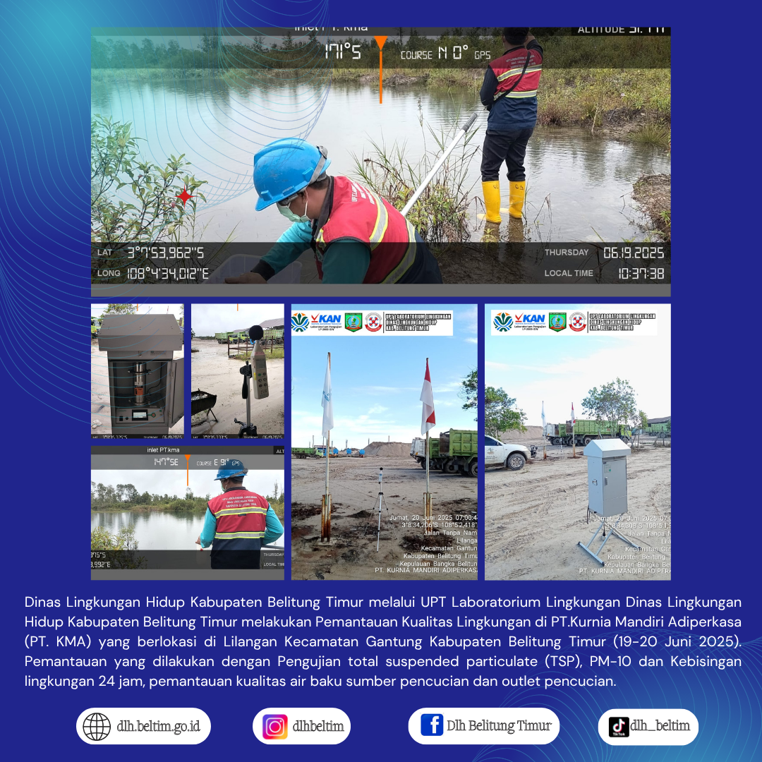 24 Jam Pemantauan Kualitas Lingkungan di PT.KMA oleh UPT Lab Lingkungan DLH