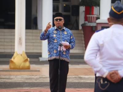 Dari Konektivitas ke Pelayanan, Pesan Wabup Beltim di Apel KORPRI September